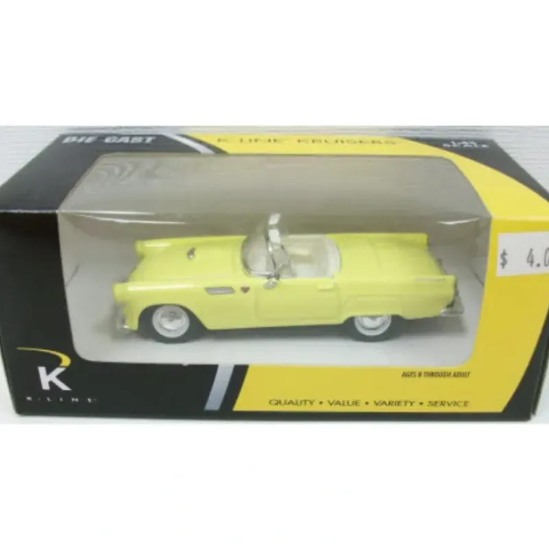 Trains*K-Line K-94228 1:43 Kruisers 1955 Yellow Ford Thunderbird Diecast Car - Model Train Junction: Quality Parts and Art Supplies