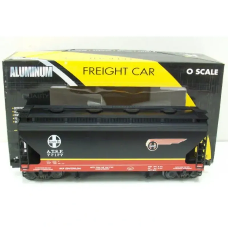 Trains*K-Line K6242-1051 O Gauge Santa Fe Black 2-Bay Hopper #77177 EX/Box - Model Train Junction: Quality Parts and Art Supplies