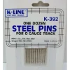 Trains*K-Line K-392 O Gauge Steel Pins (Pack of 12) - Model Train Junction: Quality Parts and Art Supplies