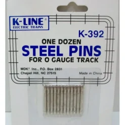 Trains*K-Line K-392 O Gauge Steel Pins (Pack of 12) - Model Train Junction: Quality Parts and Art Supplies