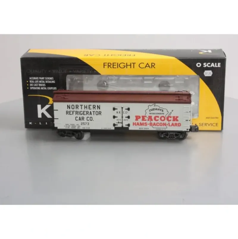 Trains*K-Line K742-8012 O Peacock Wood-Sided Reefer Car #2573 LN/Box - Model Train Junction: Quality Parts and Art Supplies
