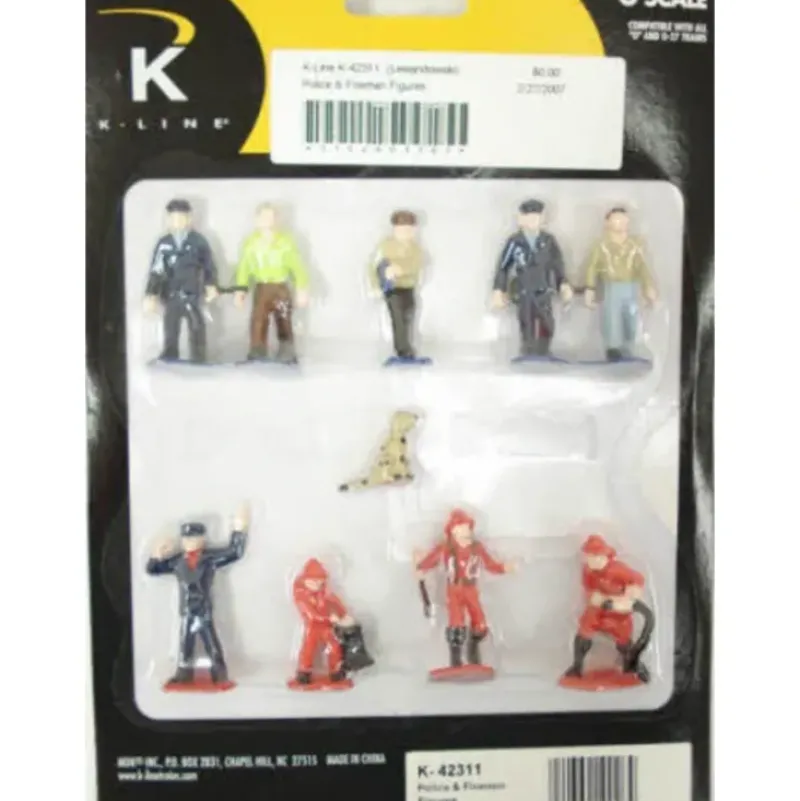 Trains*K-Line K42311 O Police & Fireman Figures - Model Train Junction: Quality Parts and Art Supplies