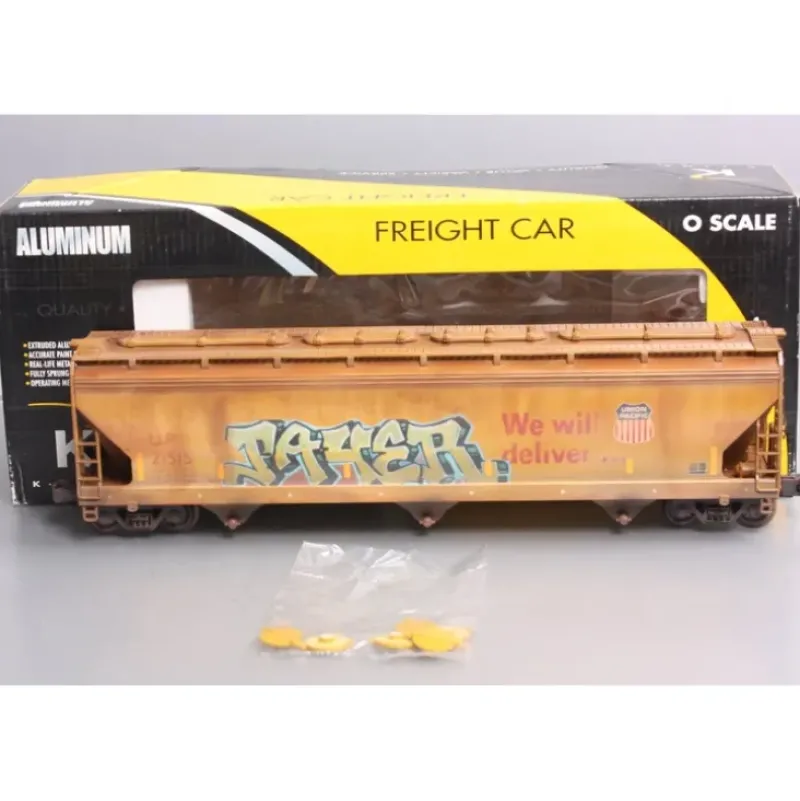 Trains*K-Line K6243-2112 O Union Pacific 3-Bay Covered Hopper #21515 - Weathered EX/Box - Model Train Junction: Quality Parts and Art Supplies