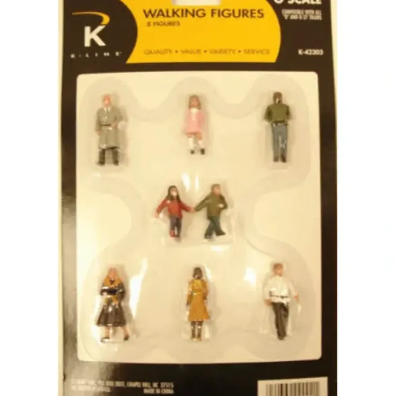 Trains*K-Line K42303 O Walking Figures (Set of 8) - Model Train Junction: Quality Parts and Art Supplies