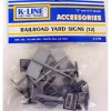 Trains*K-Line K4179 O/O27 Railroad Yard Signs (Pack of 12) - Model Train Junction: Quality Parts and Art Supplies