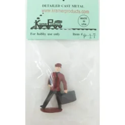 Trains*Kramer P17 O-Scale Porter w/Suitcase and Bag Figure - Model Train Junction: Quality Parts and Art Supplies
