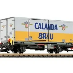 Trains*LGB 40890 Calanda Brau Container Car (metal wheels) - Model Train Junction: Quality Parts and Art Supplies