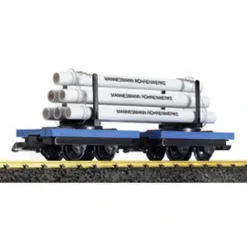 Trains*LGB 41500 G Mannesmann Double Flat Car w/Pipe Load - Model Train Junction: Quality Parts and Art Supplies
