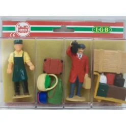 Trains*LGB 5229 G Scale Baggage Men Figures , Cart, & Assorted Luggge - Model Train Junction: Quality Parts and Art Supplies