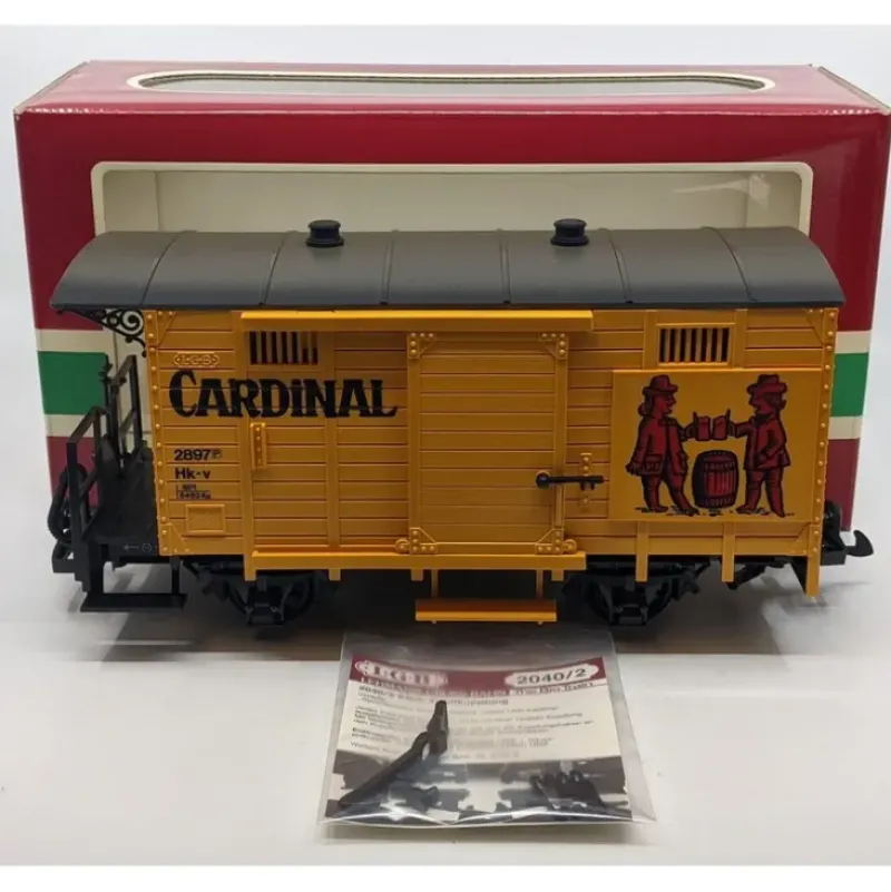 Trains|LGB 4034 G Scale Cardinal Beer Boxcar w/ Plastic Wheels LN/Box - Model Train Junction: Quality Parts and Art Supplies