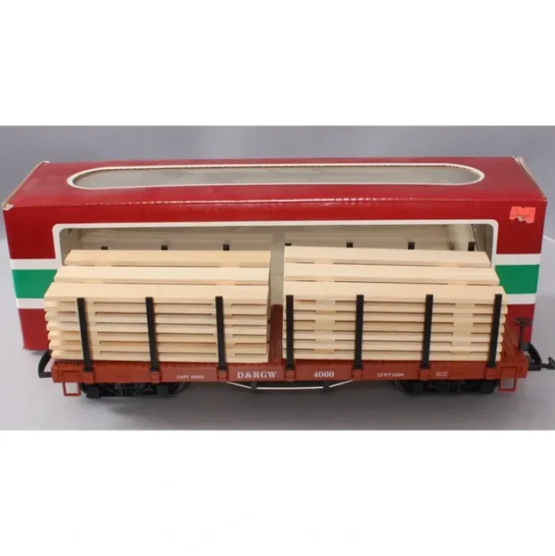 Trains*LGB 4169 G Scale Flatcar with Lumber Load - Plastic Wheels LN/Box - Model Train Junction: Quality Parts and Art Supplies