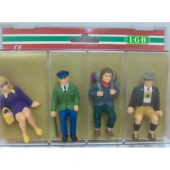 Trains*LGB 51420 G Scale Seated Tourists Figures (Set of 4) - Model Train Junction: Quality Parts and Art Supplies