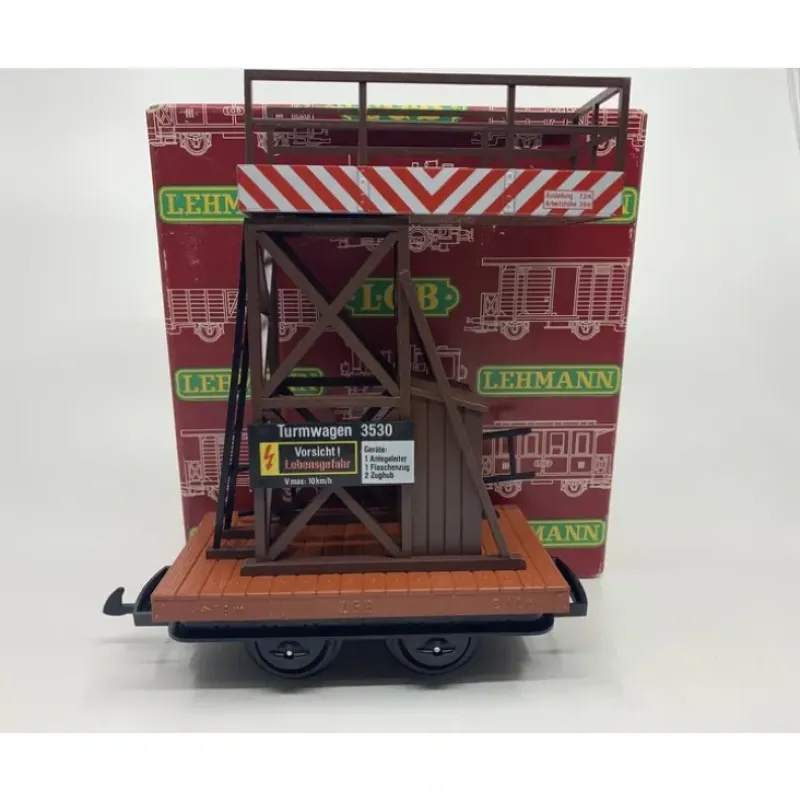 Trains*LGB 3530 Platform Maintenance Car- Plastic Wheels EX/Box - Model Train Junction: Quality Parts and Art Supplies