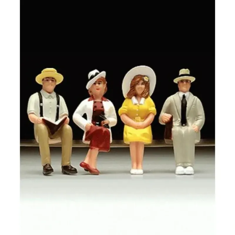 Trains*LGB 51406 Seated American Figures (Set of 4) - Model Train Junction: Quality Parts and Art Supplies