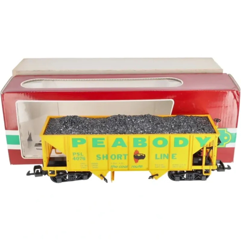 Trains*LGB 4076-X01 G Scale Peabody 2-Bay Hopper Car with Coal Load LN/Box - Model Train Junction: Quality Parts and Art Supplies
