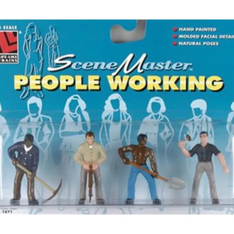 Trains*Life Like 1671 G Construction Worker Figures (Set of 4) - Model Train Junction: Quality Parts and Art Supplies