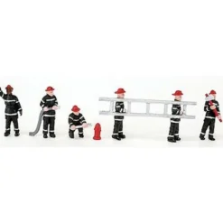 Trains*Life Like 1598 HO Fire Fighters Figures (Set of 6) - Model Train Junction: Quality Parts and Art Supplies