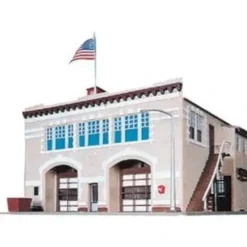 Trains*Life Like 433-1390 HO Firehouse Building Kit - Model Train Junction: Quality Parts and Art Supplies