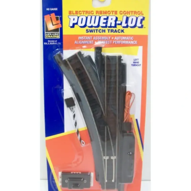 Trains*Life Like 21306 HO Power-Loc Left Hand Electric 2-Way Swich Turnout - Model Train Junction: Quality Parts and Art Supplies