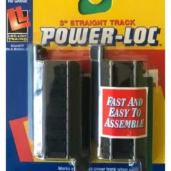 Trains*Life Like 21317 HO 3" Power-Loc Straight Track (Pack of 4) - Model Train Junction: Quality Parts and Art Supplies