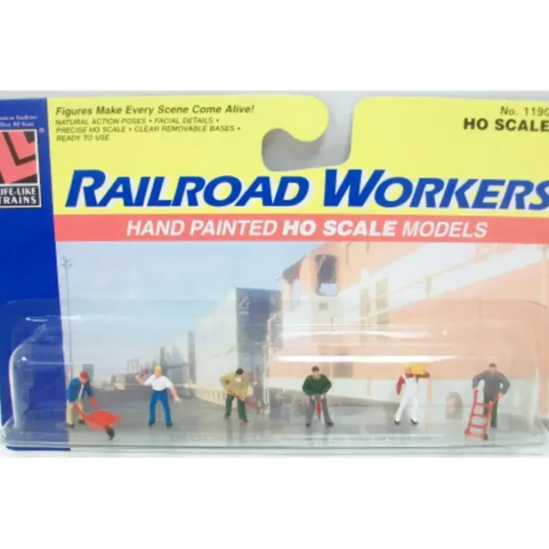 Trains*Life Like 1190 HO Railroad Workers Hand Painted Figures (Set of 6) - Model Train Junction: Quality Parts and Art Supplies