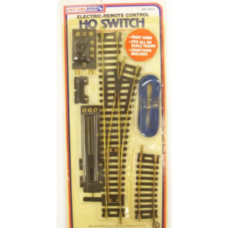 Trains*Life Like 8604 HO Right Hand Elec-Remote Control 2-Way Swich Turnout - Model Train Junction: Quality Parts and Art Supplies