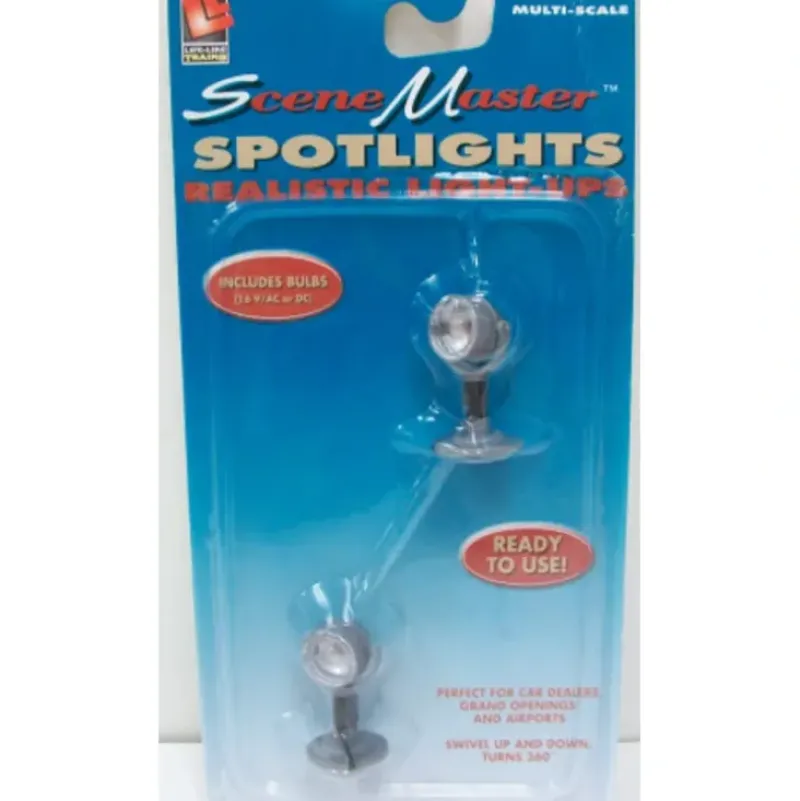 Trains*Life Like 1628 HO SceneMaster 16 Volt AC or DC Spotlights (Pack of 2) - Model Train Junction: Quality Parts and Art Supplies