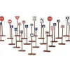 Trains*Life Like 1602 HO Street & Highway Signs - Model Train Junction: Quality Parts and Art Supplies