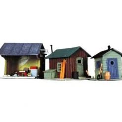 Trains*Life Like 1348 HO Trackside Shanties Building Kit (Set of 3) - Model Train Junction: Quality Parts and Art Supplies