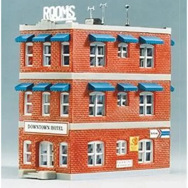 Trains*Life Like 433-433-7482 N Scale Downtown Hotel Building Kit - Model Train Junction: Quality Parts and Art Supplies