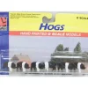 Trains*Life Like 1149 O Scale Hand Painted Hog Figures (Set of 6) - Model Train Junction: Quality Parts and Art Supplies