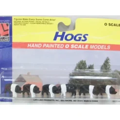 Trains*Life Like 1149 O Scale Hand Painted Hog Figures (Set of 6) - Model Train Junction: Quality Parts and Art Supplies