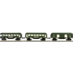 Trains*Lionel 11-80008 Green 3-Passenger Car 2600 Series Set - Model Train Junction: Quality Parts and Art Supplies