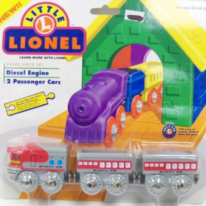Trains*Lionel 7-71006 Little Lionel SF F-3 Diesel Engine & 2 Passenger Cars - Model Train Junction: Quality Parts and Art Supplies