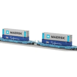 Trains*Lionel 6-27702 Maersk Husky Stack Cars (Set of 2) - Model Train Junction: Quality Parts and Art Supplies