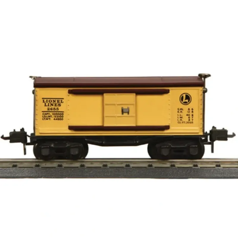 Trains|Lionel 11-70039 No.2655 O Gauge Box Car Yellow/Brown - Model Train Junction: Quality Parts and Art Supplies