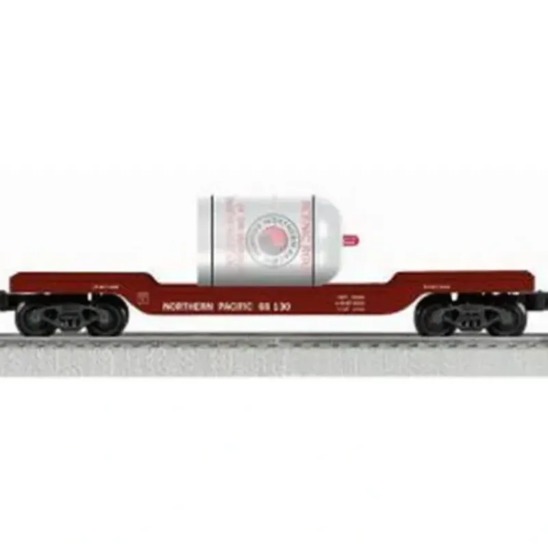 Trains*Lionel 6-22316 NP Depress Center Flatcar w/Tank - Model Train Junction: Quality Parts and Art Supplies