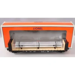 Trains*Lionel 6-27837 O Boston & Maine Bulkhead Flatcar w/Pipe Load #5321 - Model Train Junction: Quality Parts and Art Supplies