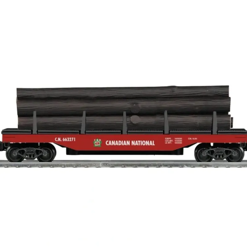 Trains|Lionel 6-21708 O Canadian National Operating Log Dump Car #663271 MT/Box - Model Train Junction: Quality Parts and Art Supplies