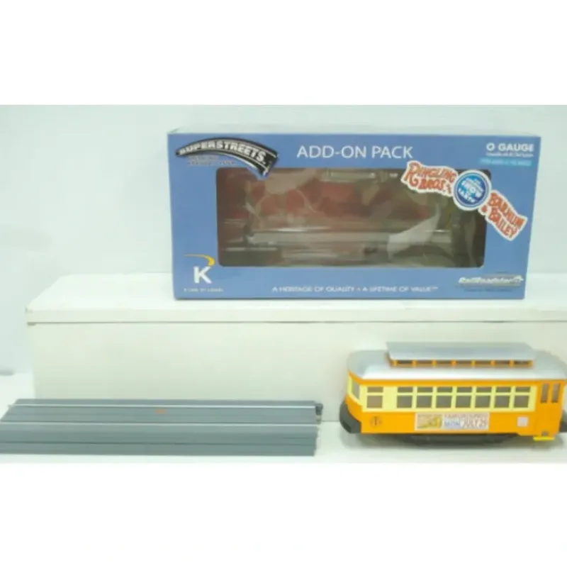 Trains|Lionel 6-21649 O City Traction Co. Trolley w/ Ringling Bros. Banner Add-On Pack - Model Train Junction: Quality Parts and Art Supplies