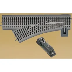 Trains*Lionel 6-16830 O48 FasTrack Command Control Left Hand Switch Turnout - Model Train Junction: Quality Parts and Art Supplies