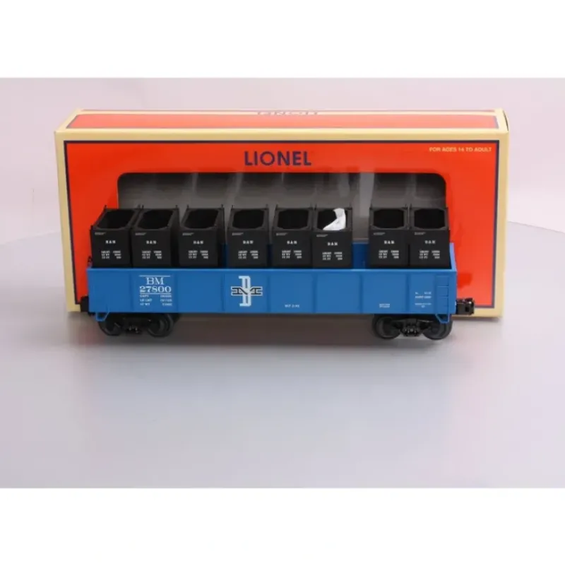 Trains*Lionel 6-27800 O Gauge Boston & Maine Gondola with Containers - Model Train Junction: Quality Parts and Art Supplies