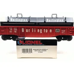 Trains*Lionel 6-16343 O Gauge Burlington Gondola w/Coil Covers LN/Box - Model Train Junction: Quality Parts and Art Supplies