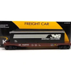 Trains*Lionel 6-22161 O Gauge Conrail Flatcar w/NS Container #705910 - Model Train Junction: Quality Parts and Art Supplies
