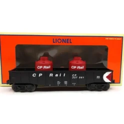Trains*Lionel 6-26332 O Gauge CP Rail Gondola w/ 2 Canisters #337061 - Model Train Junction: Quality Parts and Art Supplies