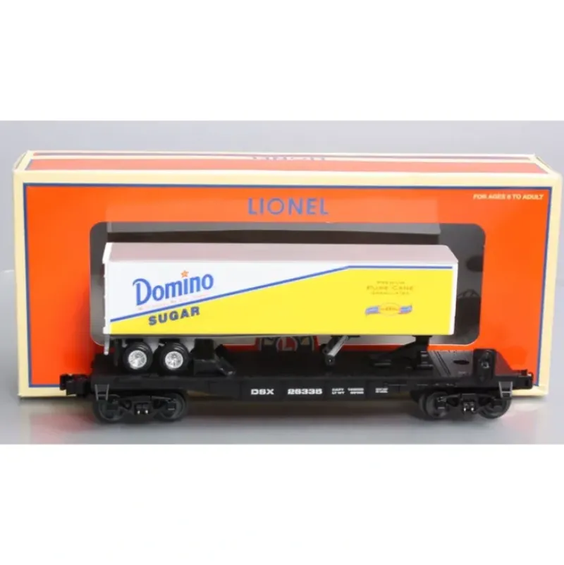 Trains*Lionel 6-26335 O Gauge Domino Sugar Flatcar w/Trailer - Model Train Junction: Quality Parts and Art Supplies
