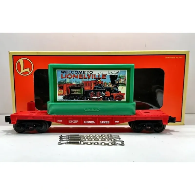 Trains*Lionel 6-36064 O Gauge Flatcar with 2 Billboard load - Model Train Junction: Quality Parts and Art Supplies