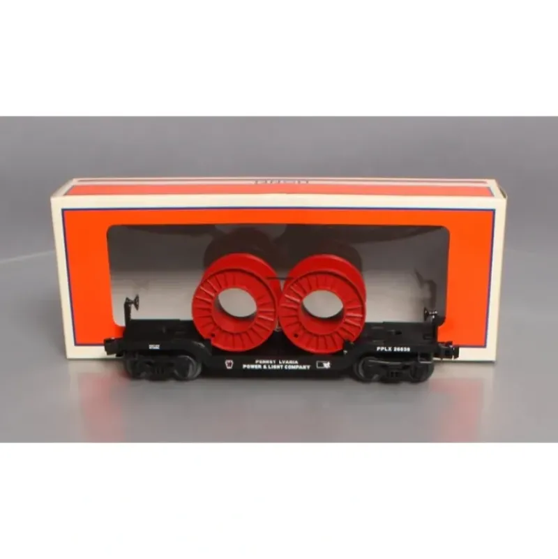 Trains|Lionel 6-26638 O Gauge PP&L Flatcar w/Reels - Model Train Junction: Quality Parts and Art Supplies