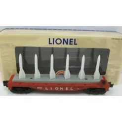 Trains*Lionel 6-39458 O Gauge PWC Red Flatcar w/ 6 Missiles #6844 - Model Train Junction: Quality Parts and Art Supplies