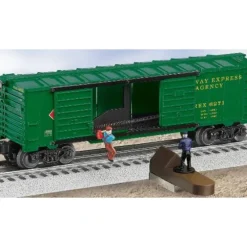 Trains*Lionel 6-26869 O Gauge Railway Express Agency Jumping Hobo Operating Boxcar - Model Train Junction: Quality Parts and Art Supplies